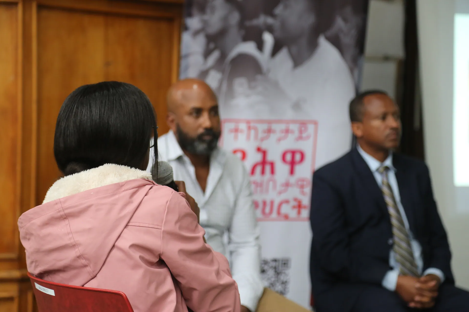 A panel takes questions from the audience